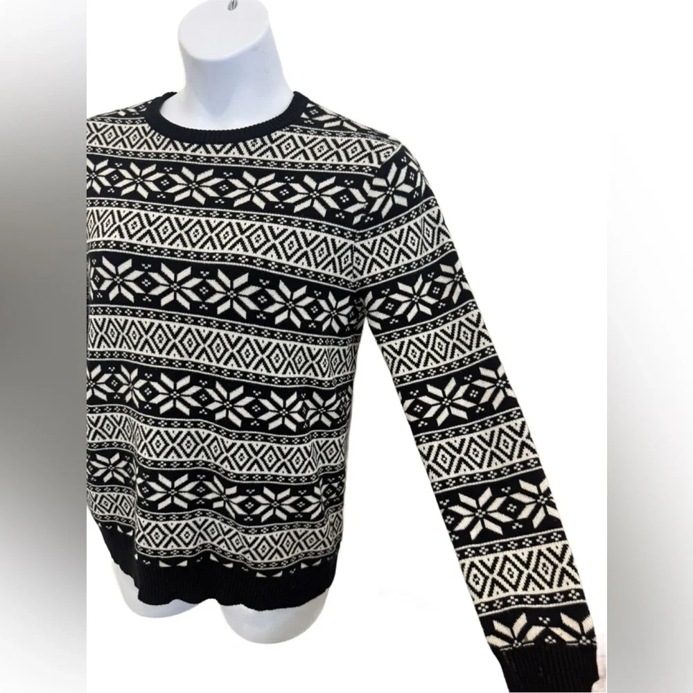 Class Club Men’s Black & White Patterned Sweater. Size 18/20